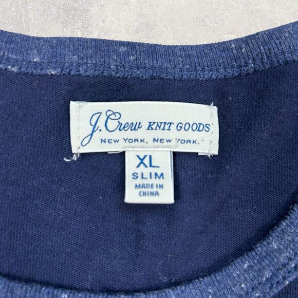 J Crew Flagstone Colorblock Long Sleeve Shirt Mens XL Slim Blue Speckled NWOT - Picture 3 of 8